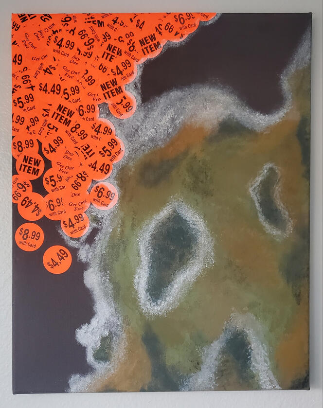 Rot vs. Decay, 2026. Acrylic, mixed media.