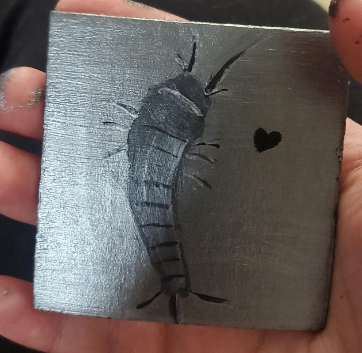 Silverfish, 2025. Acrylic